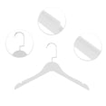 thumbnail image 3 of Perchas de ropa de 2 piezas Unique Bargains con cabeza redonda, percha de prendas blanca, 3 of 5