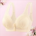 thumbnail image 4 of TAIAOJING Women's Plus Size Full Coverage Front Closure Bra Fashion Lace Front Buckle Underwear Without Rims Vest Lace E Bra Brassiere, 4 of 6