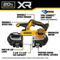 thumbnail image 3 of Sierra de cinta DEWALT 20V MAX XR DCS378B portátil inalámbrica con corte de 8,57 cm, 3 of 7