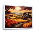 thumbnail image 2 of Designart "Countryside Crimson Vineyard Collage II" Landscapes Floater Framed Canvas Print, 2 of 7