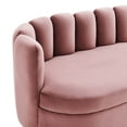 thumbnail image 3 of Modway Victoria Channel Tufted Performance Velvet Sofa in Dusty Rose, 3 of 8