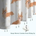 thumbnail image 6 of Cartoon Corgi Shower Curtain 36"x72" ,Bathroom Decorative Shower Curtains Set with 12 Hooks,Modern Waterproof Washable Shower Curtain, 6 of 6
