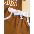thumbnail image 6 of Coduop 2Pcs Infant Baby Boys Summer Outfits Short Sleeve Letter T-shirt Tops + Shorts Tracksuits, 6 of 7