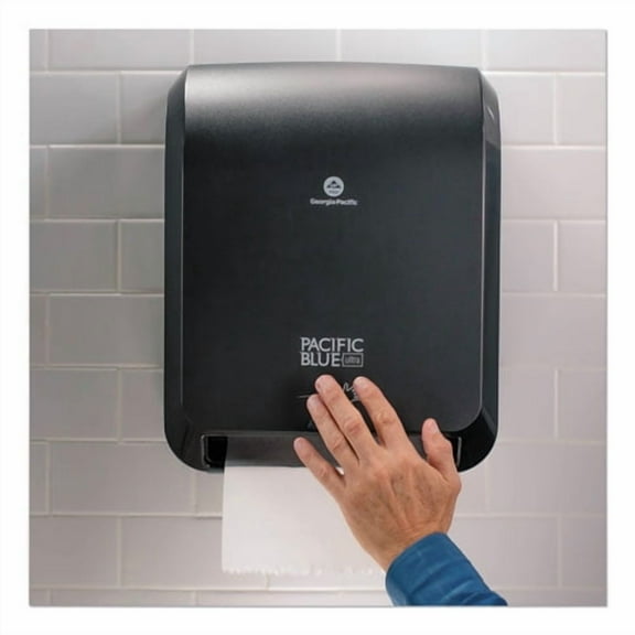 Pacific Blue Ultra Paper Towel Dispenser, Automated, 12.9 X 9 X 16.8, Black | Bundle of 2