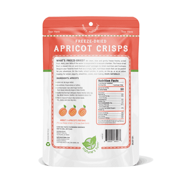 Nature’s Turn Freeze-Dried Sour Apricot Crisps, No Added Sugar Healthy Natural Fruit Crisp Snack for School Lunches, 12 Pack (0.53 oz Each)