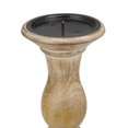 thumbnail image 5 of DecMode 3 Candle Light Brown Wood Candle Holder, Set of 3, 5 of 8