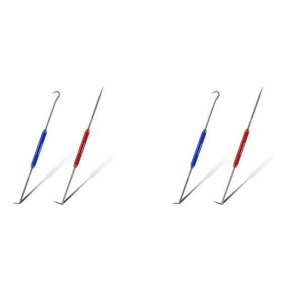 Double Pointed Scriber, 4 Pcs Metal Scribe Tool Hook and 45 Degree 90 Degree Tip Marking Tool for Machinists,Technicians