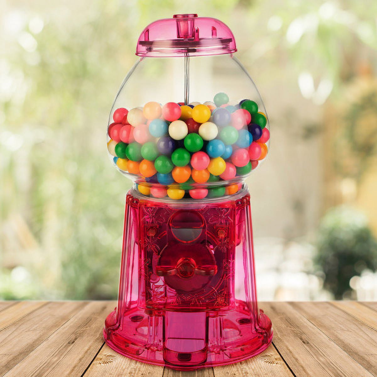 Translucent 11in Gumball Machine Coin Bank by Great Northern Popcorn, Pink