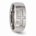 thumbnail image 5 of Stainless Steel Brushed CZ Cross Ring Size: 10; for Adults and Teens; for Women and Men, 5 of 7