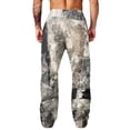 thumbnail image 7 of LTTVQM Mens Loose Fit Camo Trousers Camp Pixel Digital Camo All Over Digital Print Adjustable Drawstring Outdoor Athletic Wide Leg Trousers Coffee S, 7 of 7