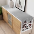 thumbnail image 4 of Grey Christmas Table Runner 108 Inches Long Farmhouse Dress Scarves, Snowman Snowflake Winter Birds Dining Tablerunner for Coffee Table/Kitchen Island/Party Décor, 13" x 108", 4 of 8
