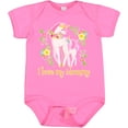 thumbnail image 3 of Inktastic I Love My Mommy Unicorn with Pink and Yellow Flowers Boys or Girls Baby Bodysuit, 3 of 5