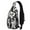 Black Halloween Witchcraft, variant on Sling Backpack,Brown Halloween Ghost Pattern Crossbody Bag with Water Bottle Holder,Waterproof Sling Bag for Men/Women with Chest Phone Holder for Hiking,Travel