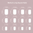 thumbnail image 6 of ONLYEOR White Double French Tip Press On Nails, Glitter Design, Medium Square Fake Nails for Bridal & Party Look, 6 of 8