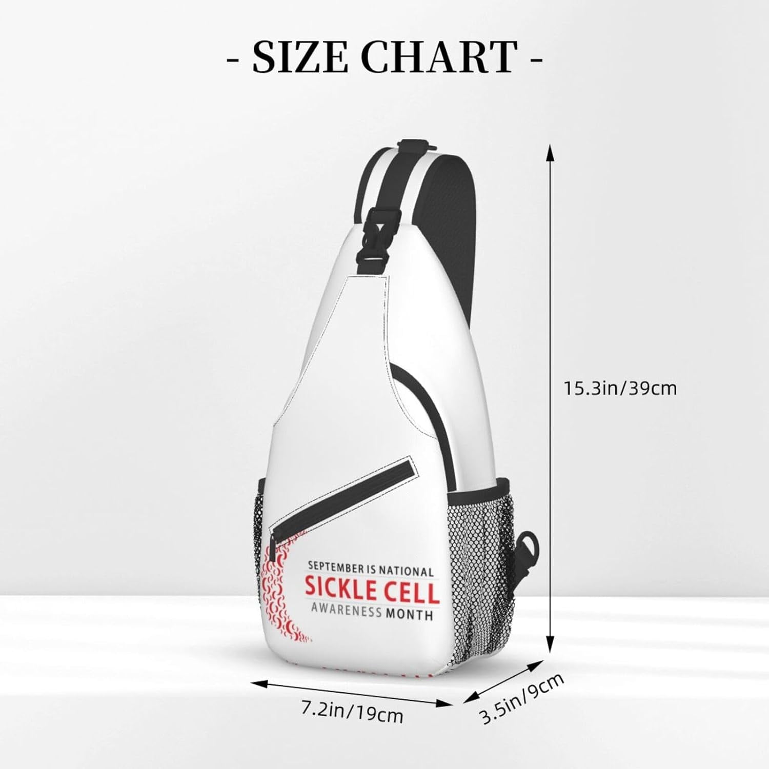 Sickle Cell Awareness Month Sling Bag Crossbody Hiking Travel Chest Bags Backpack Shoulder Daypack for Women Men