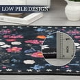 thumbnail image 4 of Floral 5x7 Area Rug Machine Washable Soft Print Boho Carpet Non Slip Low Pile Flower Area Rugs for Living Room Bedroom Dining Room Blue, 4 of 7