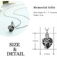 thumbnail image 2 of Latest Tree of Life & Heart Urn Ashes Necklace Cremation Urn for Women Men Cremation Crystals Ash Pendant Loved One Memorial Jewelry, 2 of 6