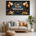 thumbnail image 3 of Decorative Banner Retirement Celebration Travel Theme Gold Balloons Crown Design Camera for Retirement Party Event Decoration Indoor Celebration, 3 of 7