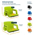 thumbnail image 3 of Reclining Stadium Seat Waterproof Foldable Camping Chair6 Adjustable Reclining Positions Extra Thick Padding Wide Back SupportPortable Outdoor Chair for Sports, 3 of 6