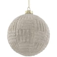 thumbnail image 5 of Northlight Geometric Glass Ball Christmas Ornament - 4" - White, 5 of 7