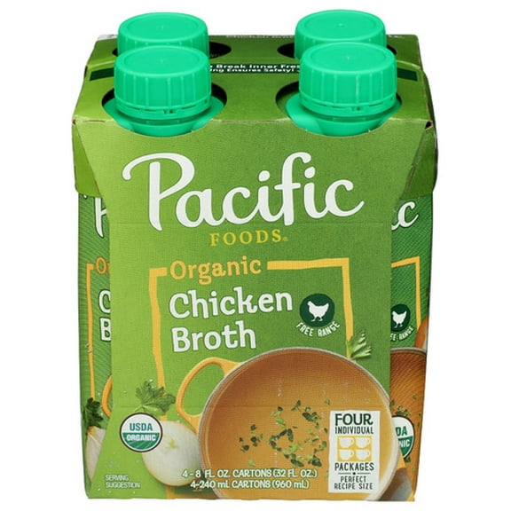 (Pack of 6) Pacific Foods Chicken Broth Prisma 4 Pack 32 Oz