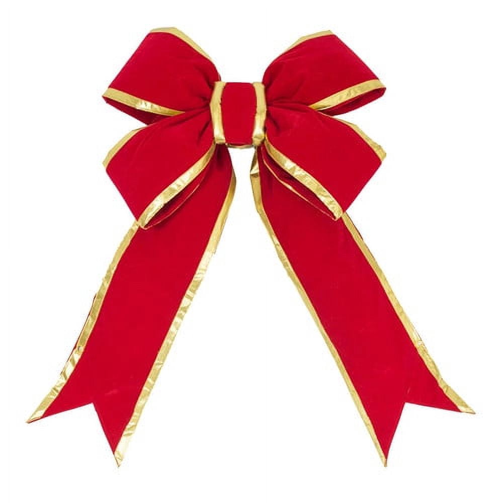Vickerman 24" Red-Gold Velvet Indoor Christmas Bow