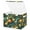 Green Leaves Lemmon, variant on Foldable Fabric Storage Bin With Handle Collapsible Basket Box Storage With Lid Organizer Tropical Fruits