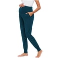 thumbnail image 2 of PIWHJQK Maternity Jogger Pants Over The Belly Maternity Solid Yoga Jogger Pants High Waist Support Comfortable Loungewear Pants, 2 of 7