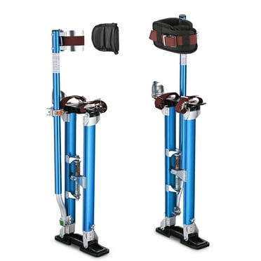 Yescom Drywall Stilts 24"-40" Adjustable Aluminum Tool Stilt with Leg Pads Protection for Painting Painter Taping Blue YES0482