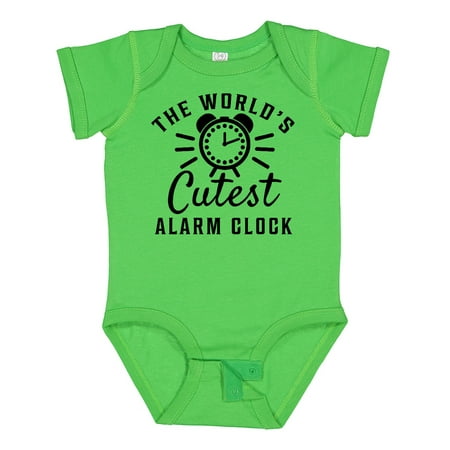 

Inktastic The Worlds Cutest Alarm Clock Gift Baby Boy or Baby Girl Bodysuit