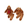 thumbnail image 2 of RUINIXCW Toddler Baby Boy Girl Thanksgiving Turkey Costume Infant Fall Winter Animal Cosplay Photoshoot Outfit Fleece Long Sleeve Hoodie Pants Set, 2 of 10