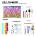 thumbnail image 3 of Rocae Glitter Rainbow for Cosmetic Bags for Women Paper Reusable Cosmetic Bag Travel Toiletry Organizer Capacity Multipurpose Zipper Pouch, 3 of 8