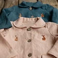 thumbnail image 3 of WOLLED Kids Boys Girls Spring Fall Jackets Toddler Lapel Buttons Trench Coat for 1-7 Years Girls Cotton Embroidery Outerwear, 3 of 9