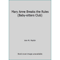 thumbnail image 1 of Pre-Owned Mary Anne Breaks the Rules (Baby-sitters Club) (Paperback) 0590482238 9780590482233, 1 of 1