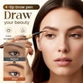 thumbnail image 5 of 4-Tip Microblading Eyebrow Pen – Waterproof Long-Lasting Smudge-Proof Brow Pen, Creates Natural Hair-Like Strokes for Women (Light Brown,1PC), 5 of 9
