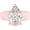Pink and Rose Gold, variant on Silicone Ring – 8×12 mm Pear Cut CZ | Patent-Pending Design - GlowStone Collection