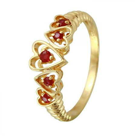 Foreli 0.18CTW Ruby 14K Yellow Gold Ring