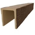 thumbnail image 3 of Ekena Millwork 3 1/2"W x 3 1/2"H x 120"L 3-Sided (U-Beam) Reclaimed Axed Cut HeritageTimber Faux Wood Ceiling Beam, Kona Brown, 3 of 12
