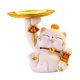 thumbnail image 2 of Estatua de gato de la , novedad, soporte decorativo para llaves con bandeja, bandeja de almacenamiento de llaves para baño, estantería, oficina, Blanco, 2 of 8