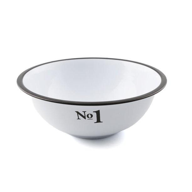 White No. 1 Metal Serving Bowl Large