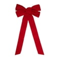 thumbnail image 2 of Adorno de árbol de Navidad con lazo rojo, lazo decorativo de cinta, lazo de terciopelo para 60 cm, 2 of 9