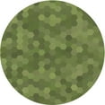 thumbnail image 1 of Ahgly Company Machine Washable Indoor Round Transitional Green Onion Green Area Rugs, 4' Round, 1 of 7