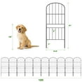 thumbnail image 2 of 15pcs Decorative Garden Fence, Black Metal Garden Edging Panels, Outdoor Wire Fencing for Flower Bed, Yard, Lawn Border & Pet Barrier, 2 of 5