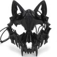thumbnail image 1 of Máscara japonesa para adultos - Máscara de resina de media cara con calavera blanca, máscara de terror - Disfraz de cosplay, fiesta, Halloween, decoración, juego de rol, 1 of 4