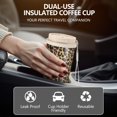 thumbnail image 5 of Leopard Print 18oz Double Drinking Coffee Mug – Vacuum Insulated Stainless Steel Travel Cup with Leakproof Lid, 316 Steel Thermos Tumbler for Hot & Cold Beverages, 5 of 6