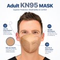 thumbnail image 4 of AccuMed BNX 20-Pack KN95 Face Mask, Disposable Particulate KN95 Mask Made in USA, Protection Against Dust, Pollen and Haze (20 Pack) (Earloop) (Model: E95) Tan, 4 of 4