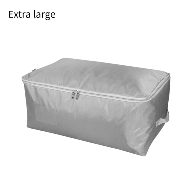 Bolsa de almacenamiento Organizador de edredones Bolsa con cremallera Almohada Ropa Bolsa impermeable de tela Oxford, Gris, Extra grande Scienceny HA004634-02