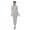 Gray, variant on Lindreshi Plus Size Dresses for Women on Women's Casual Color High Collar Long Sleeve Stretch Slim Long Dress