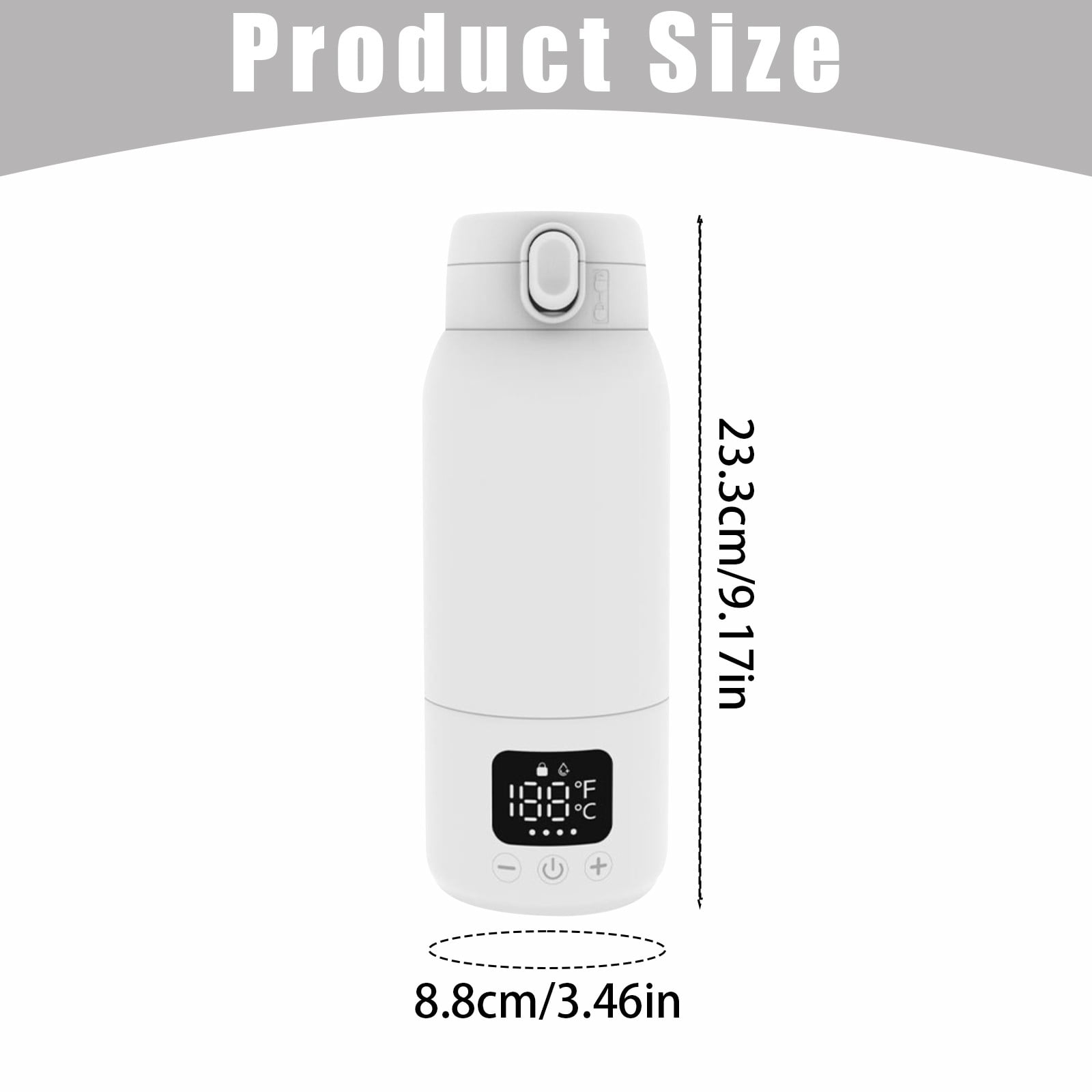 Uanit Portable Travel Bottle Warmer with Fast Heating Technology for Formula and Water, Long Battery Life Large Capacity Warmer Suitable for 𝗕𝗮𝗯𝘆 Outdoor Feeding and On-the-Go Use