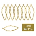 thumbnail image 3 of Uxcell 40Pcs Aleación de Pendientes de Bisel Abierto, Colgante de Marco Hueco de Hoja, Dorado, 3 of 6